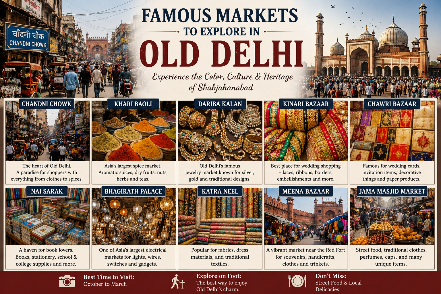 Famous Markets to Explore in Old Delhi