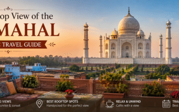 Taj Mahal rooftop scenic view