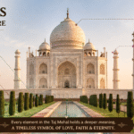 Discover the hidden symbols in Taj Mahal architecture, from paradise gardens and Quranic inscriptions to lotus motifs and eternal love symbolism.