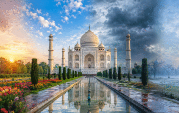 Taj Mahal through the seasons