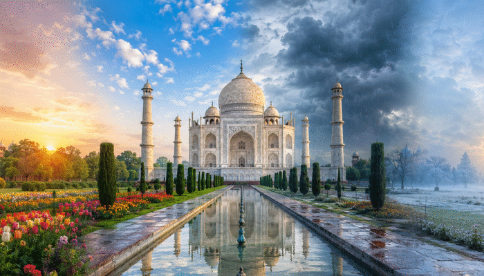 Taj Mahal through the seasons