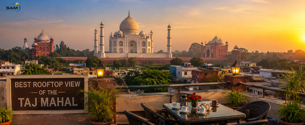 Best Rooftop View of the Taj Mahal