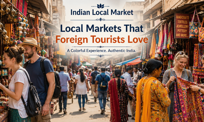 Local markets that foreign tourists love in India with colorful bazaars and traditional shops