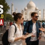 Tourist learning about scams to avoid while visiting Agra