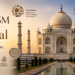 The Taj Mahal showcasing its intricate marble architecture and hidden symbolic meanings in Agra