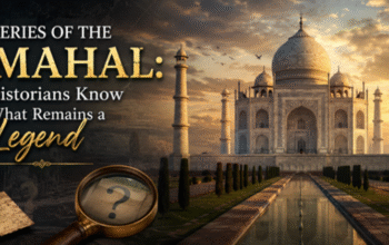 The Taj Mahal in Agra highlighting its historical mysteries, enduring legends