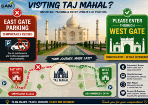Taj Mahal East Gate Parking Closure