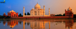 Taj Mahal changing color during the day