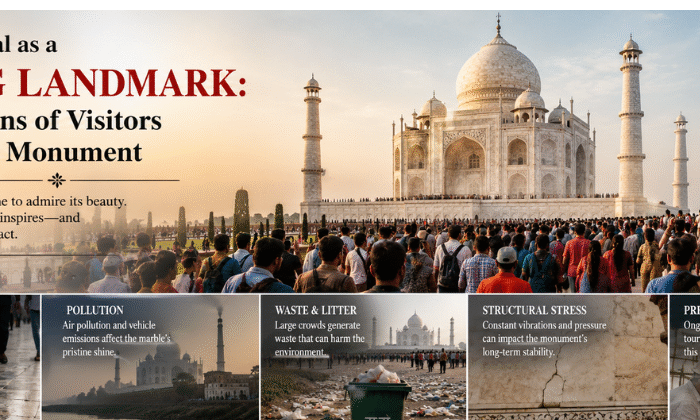 The Taj Mahal as a Living Landmark: How Millions of Visitors Change the Monument