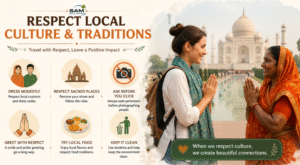 Respect local culture and traditions in Agra