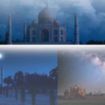 Taj Mahal moonlight night view