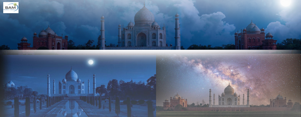 Moonlight View of the Taj Mahal: A Magical Experience Under the Night Sky
