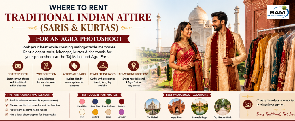 Where to Rent Traditional Indian Attire (Saris & Kurtas) for an Agra Photoshoot