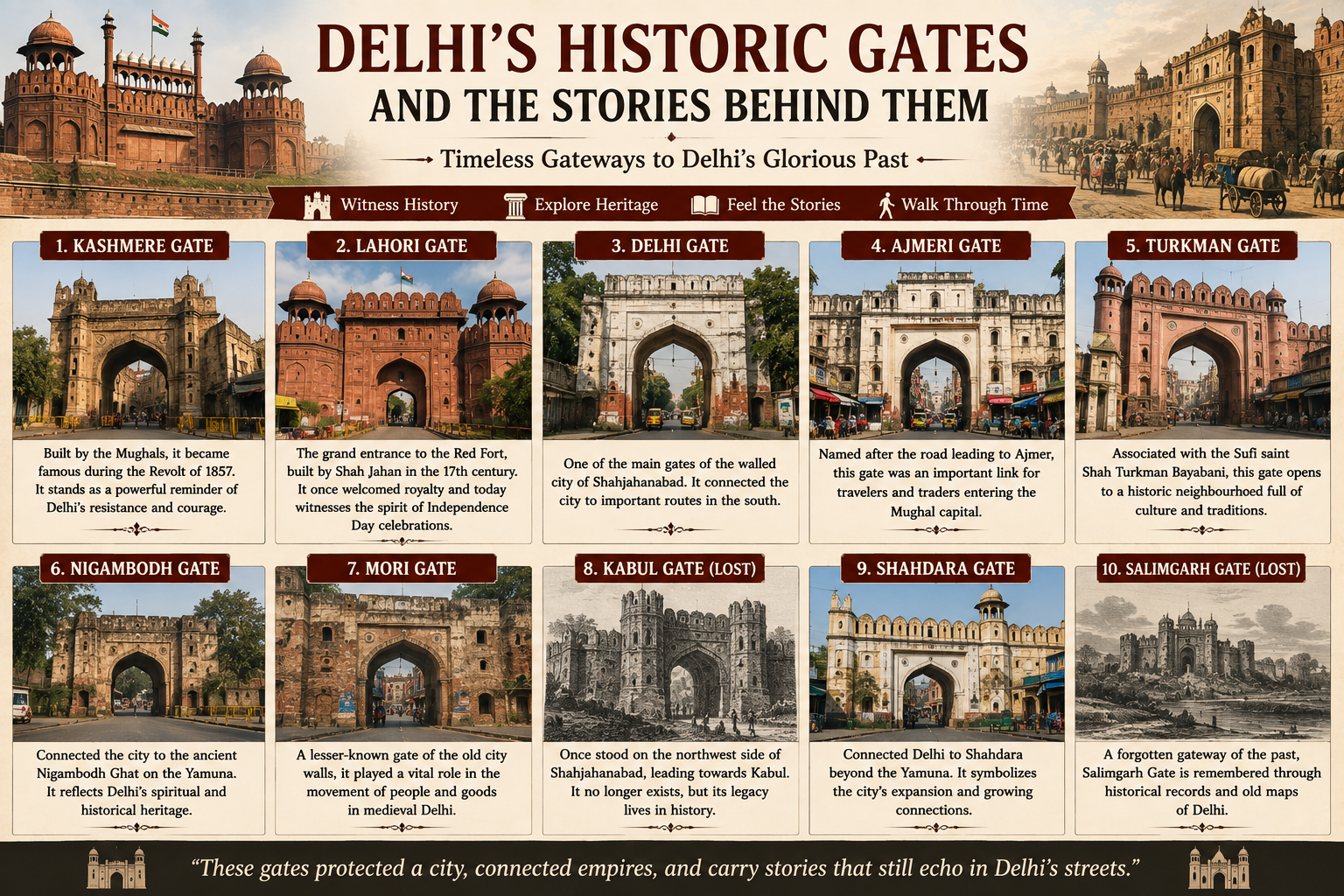 Delhi's Historic Gates and the Stories Behind Them