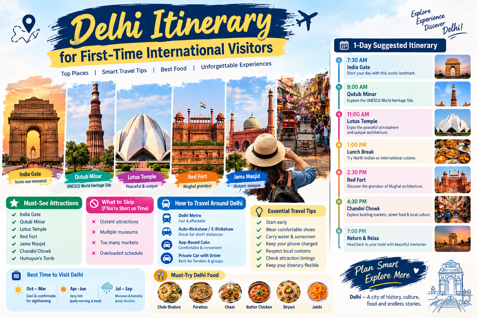 Delhi Itinerary for First-Time International Visitors: A Complete Day-by-Day Guide